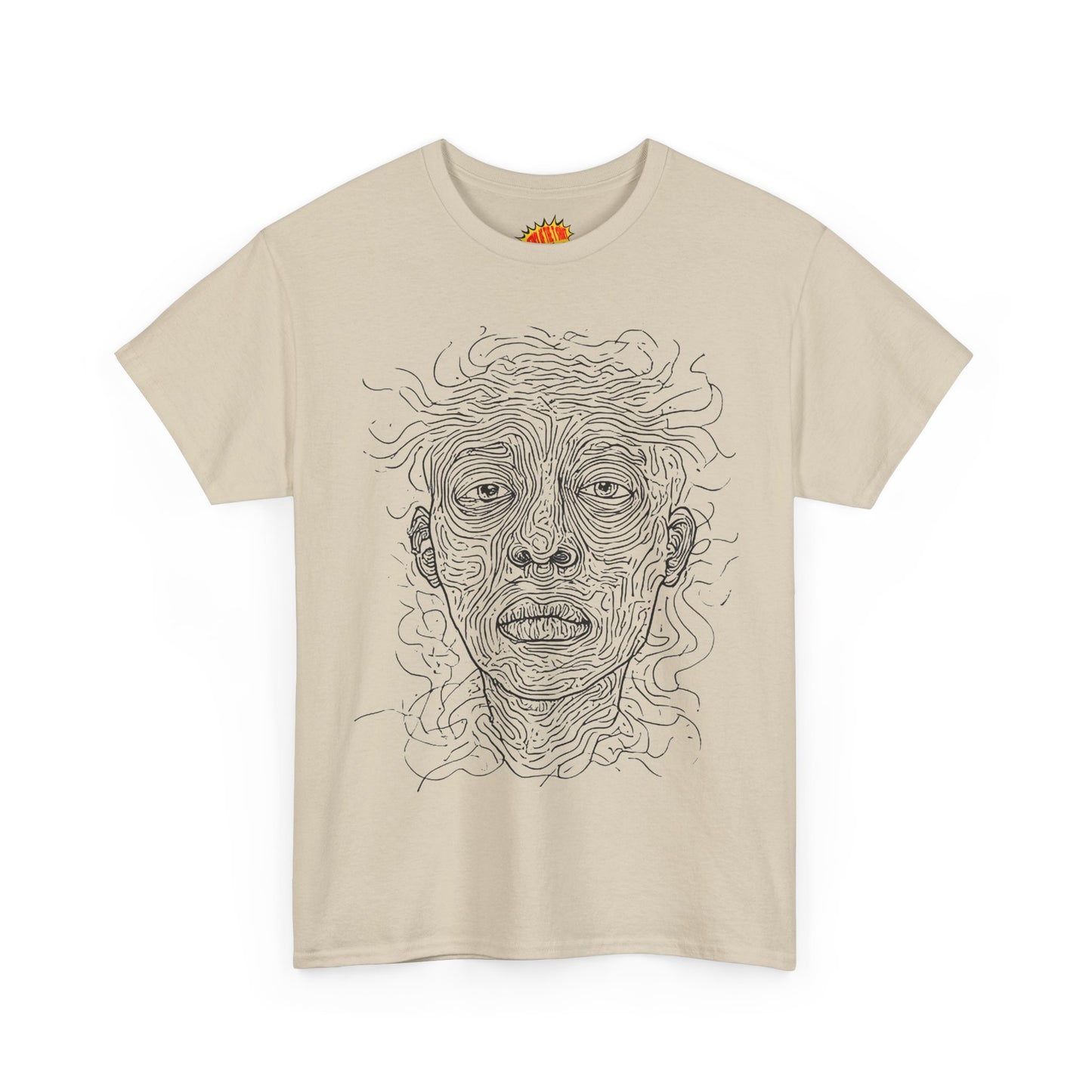 Graphic Line Art Portrait Tee Shirt *Multiple Colors*