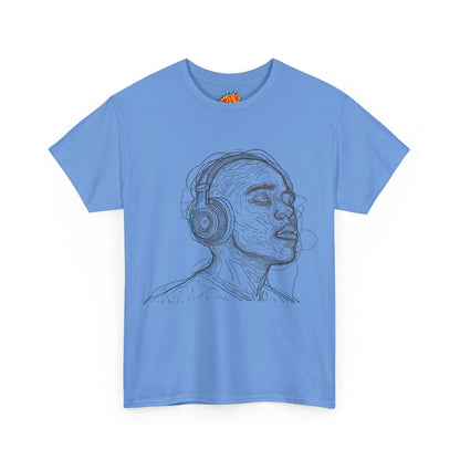 Line Drawing Portrait Graphic Music Art Tee Shirt