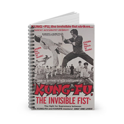 Kung Fu the Invisible Fist - Vintage Movie Poster Notebook