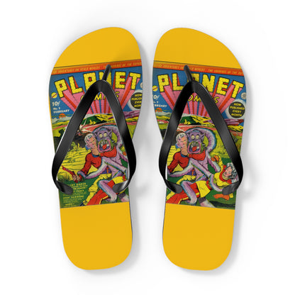 Planet Comics #2 Flip Flops Yellow *Multiple Sizes Available*