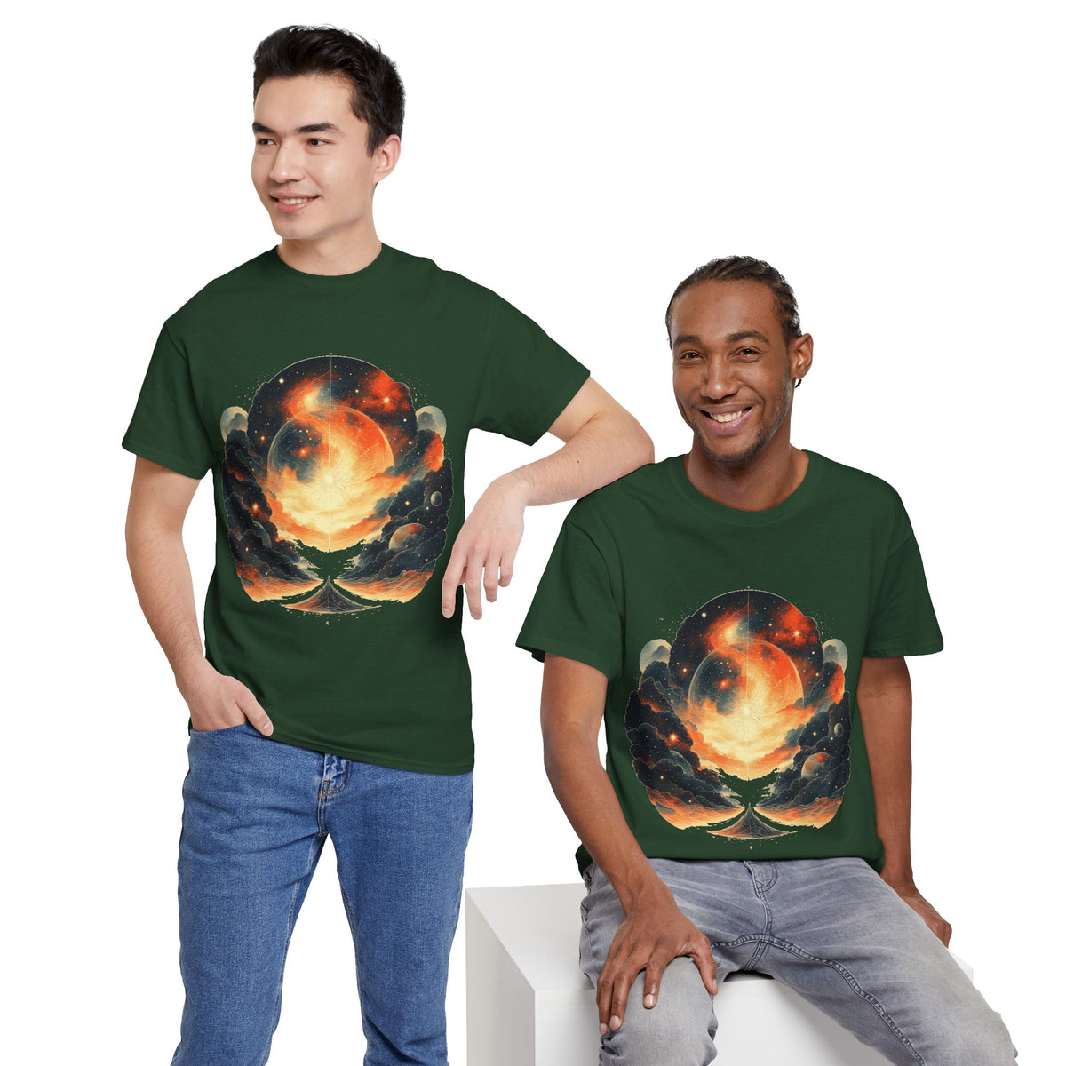 Moonscape w/Clouds Graphic Tee Shirt