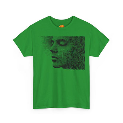 Face Line Drawing Portrait Graphic Art Tee Shirt
