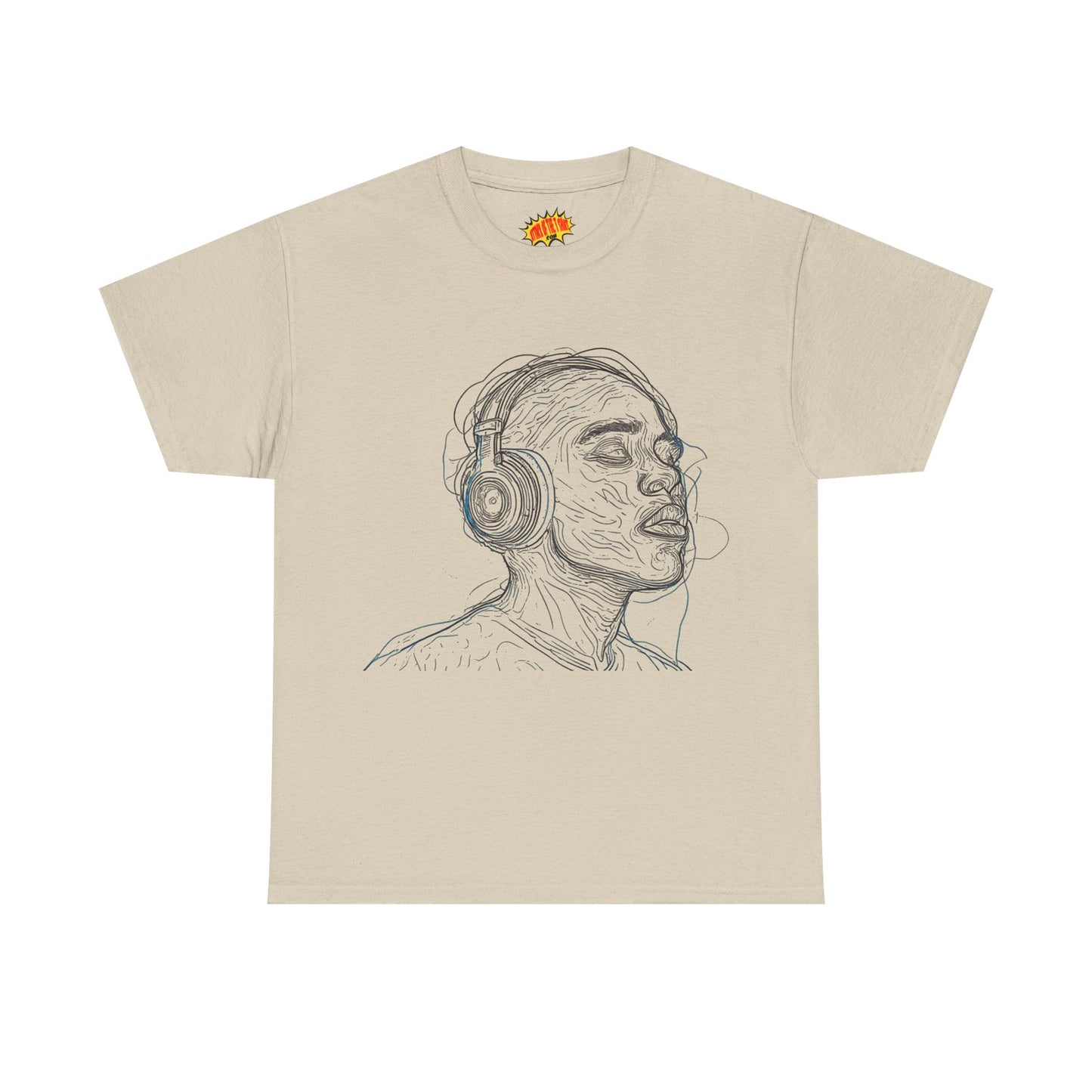Line Drawing Portrait Graphic Music Art Tee Shirt *Multiple Colors*