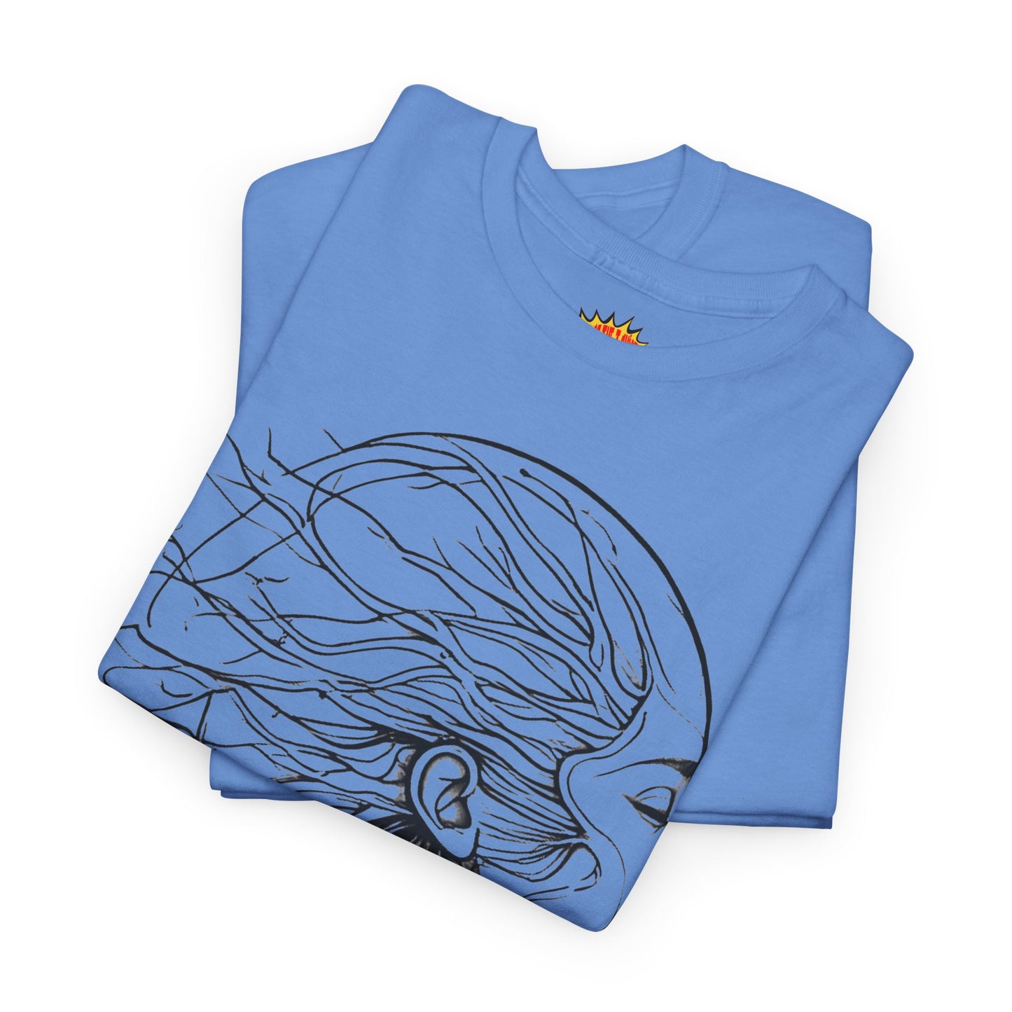 Flowing Line Drawing Face Graphic Art Tee Shirt *Multiple Colors*