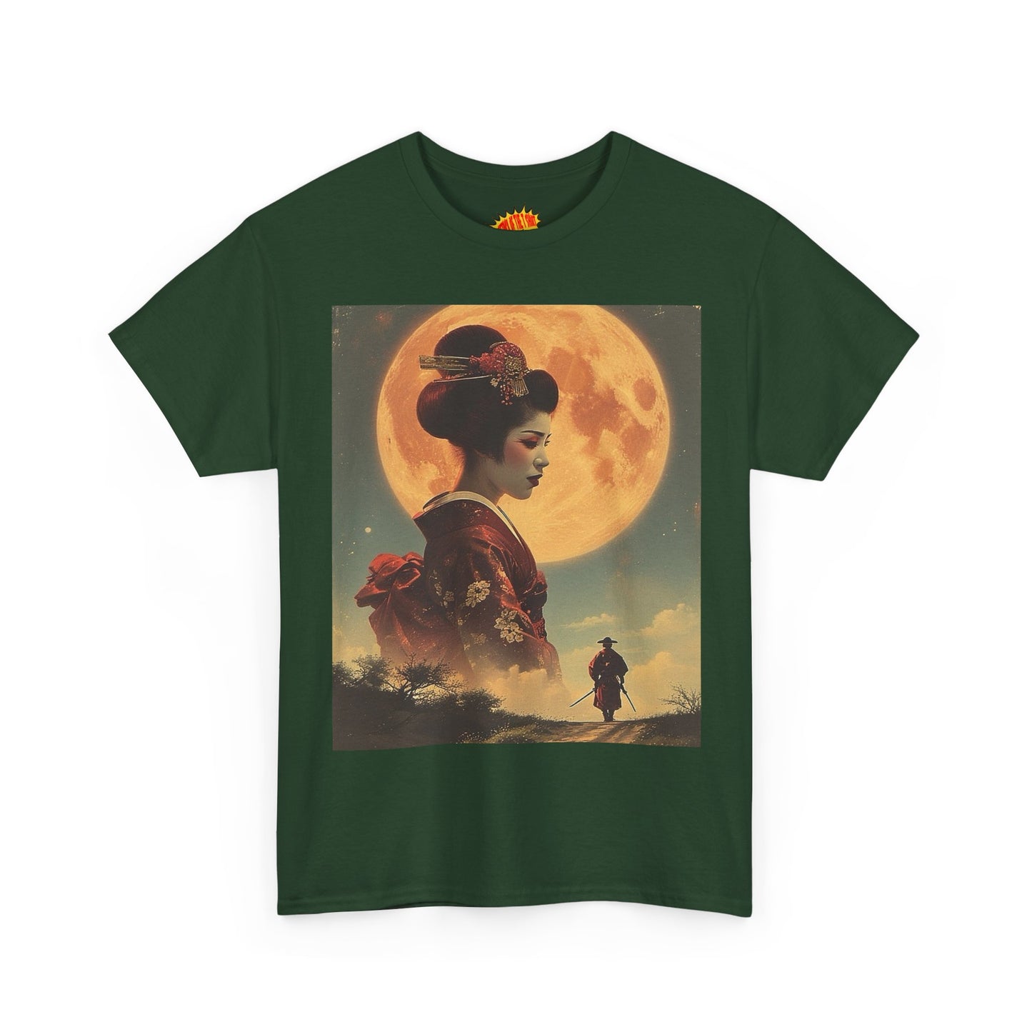 Geisha & Samurai w/Blood Moon T-Shirt *Multiple Colors*