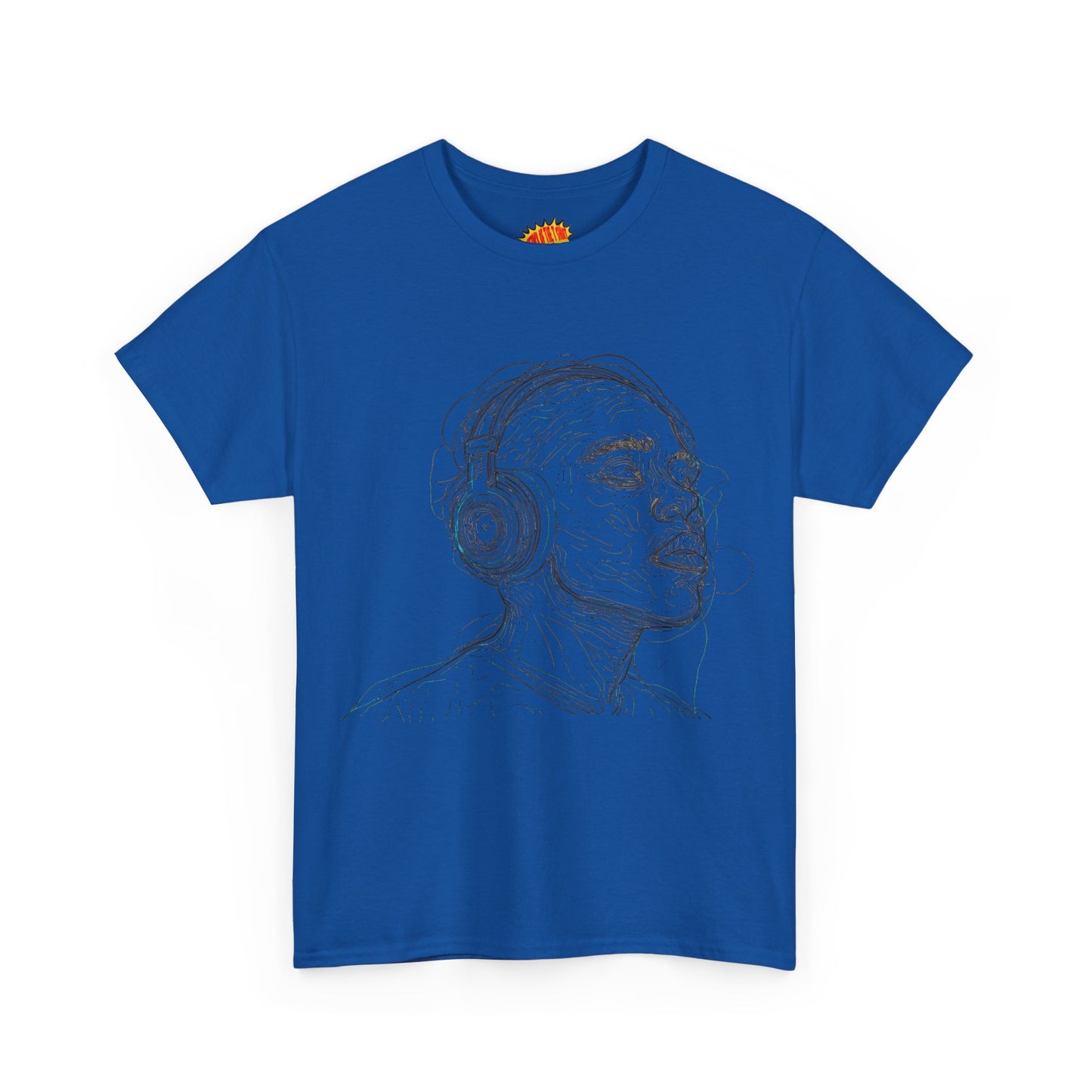 Line Drawing Portrait Graphic Music Art Tee Shirt *Multiple Colors*