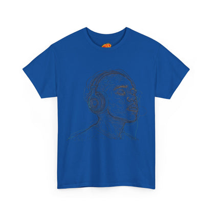 Line Drawing Portrait Graphic Music Art Tee Shirt
