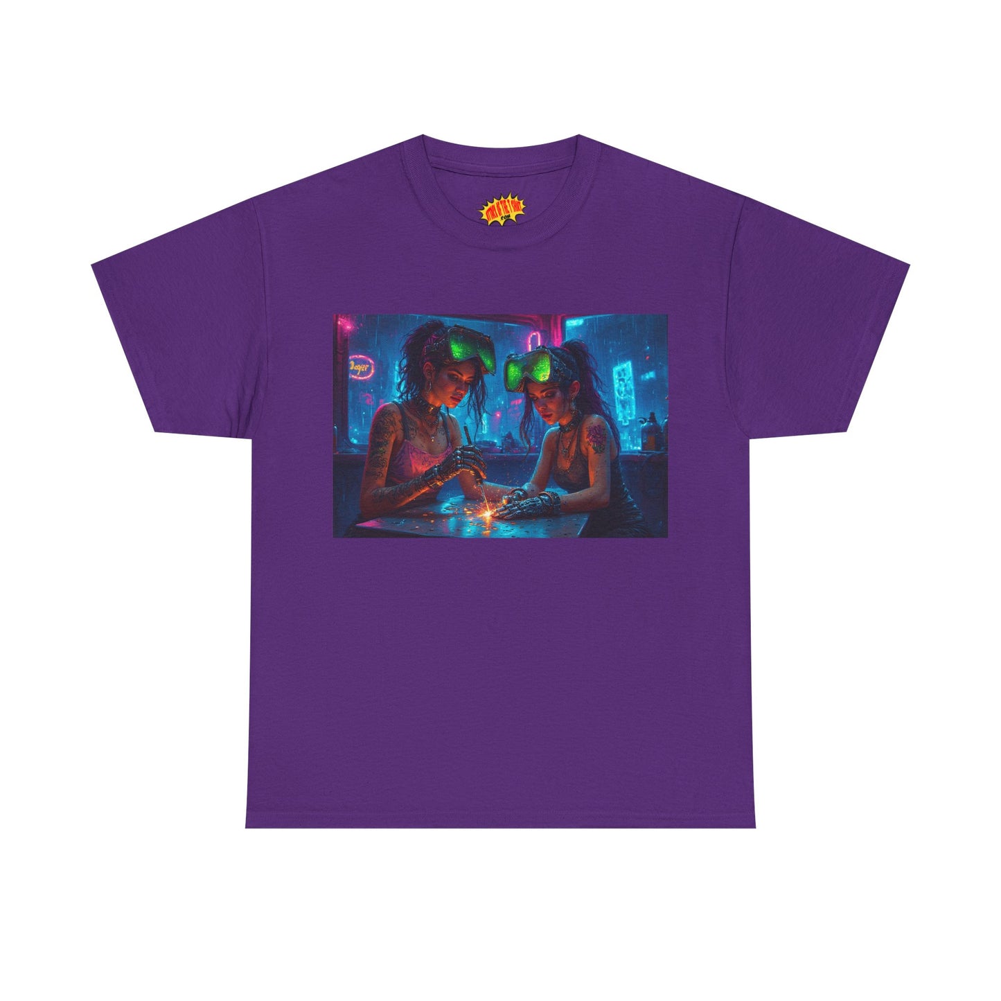 Cyberpunk Robot Fingers Manicure Scene T-Shirt *Multiple Colors*