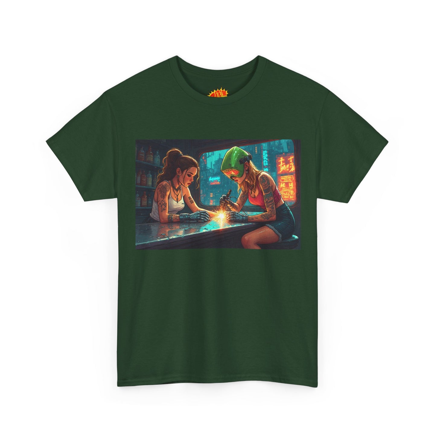 Cyberpunk Robot Hand Repair Scene T-Shirt *Multiple Colors*