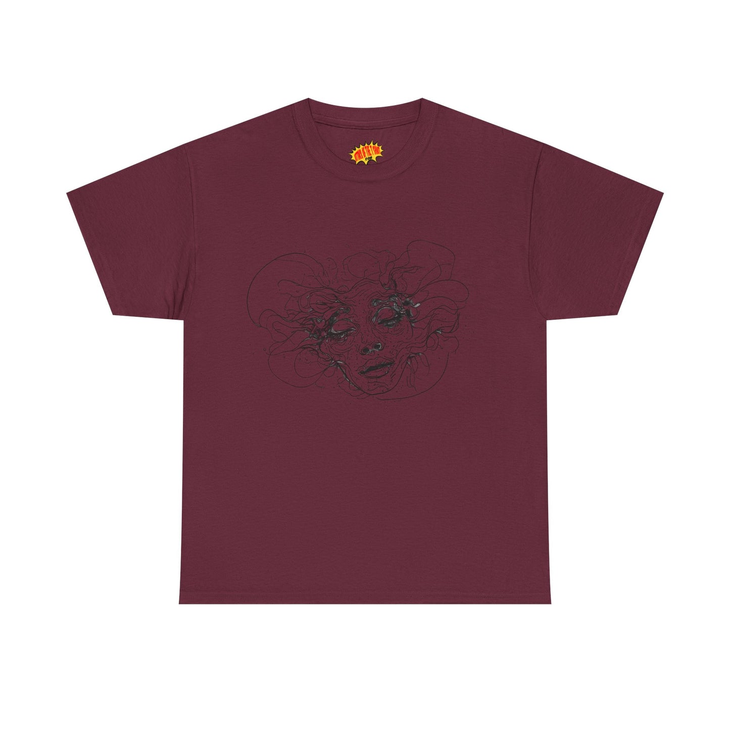 Abstract Face Line Drawing Graphic Art Tee Shirt *Multiple Colors*
