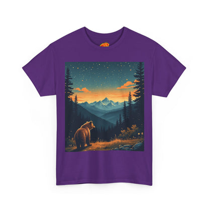 Mountain Bear Sunrise Scene T-Shirt