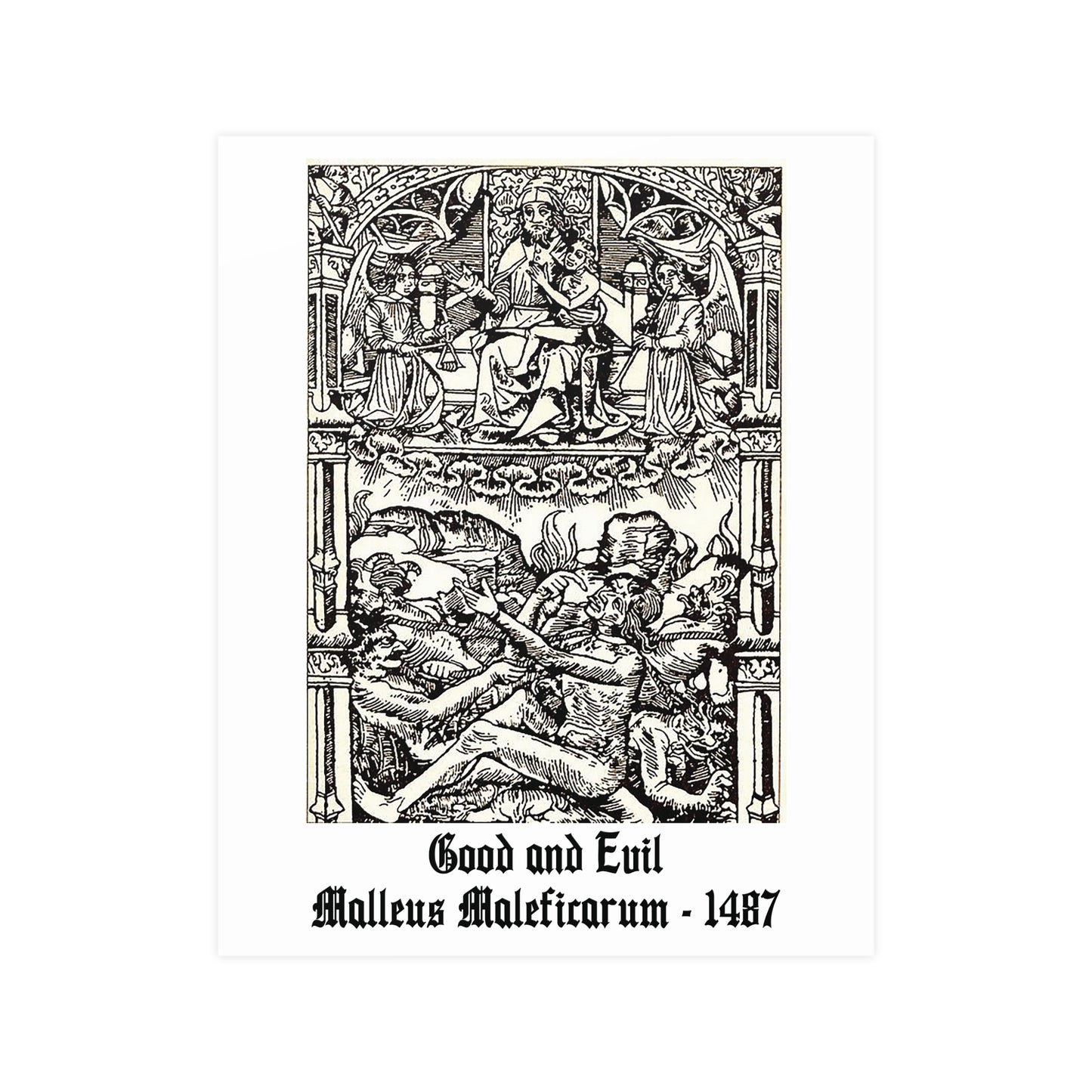 Good and Evil - Malleus Maleficarum, 1487 - Many Sizes Available