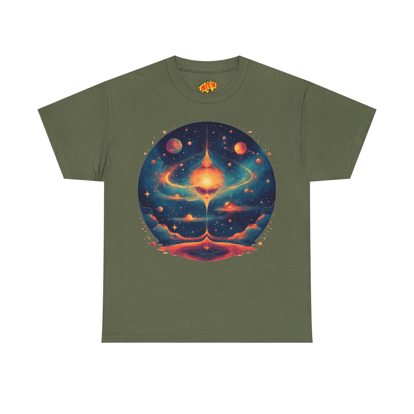 Round Galaxy w/Planets Graphic Tee Shirt *Multiple Colors*