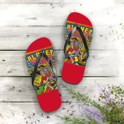 Planet Comics #2 Flip Flops Red *Multiple Sizes Available*