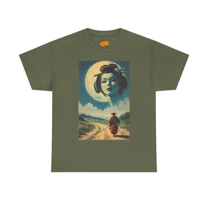 Travelling Samurai w/Moon Geisha Woman T-Shirt