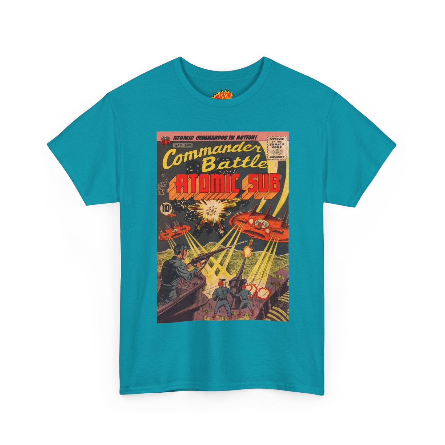 Commander Battle Atomic Sub No. 7 Comic Tee Shirt *Multiple Colors*