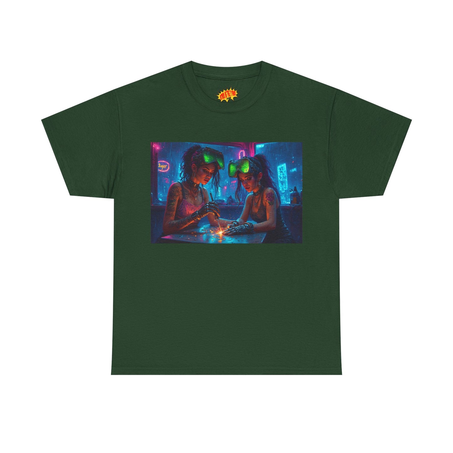 Cyberpunk Robot Fingers Manicure Scene T-Shirt *Multiple Colors*