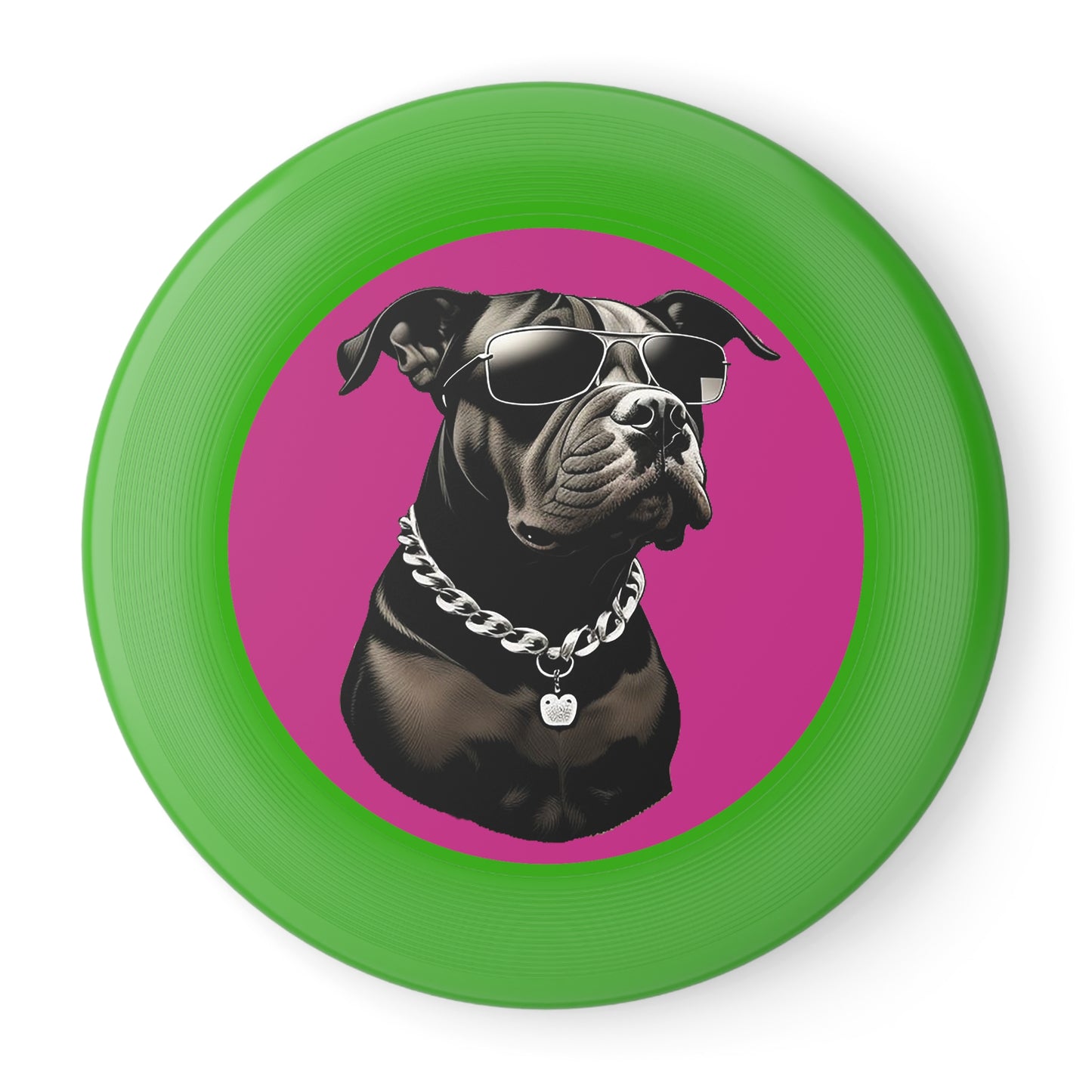 Dog with Sunglasses Frisbee