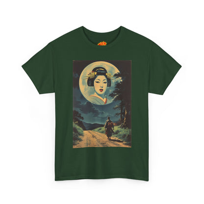 Night Traveller w/Full Moon Geisha Woman T-Shirt