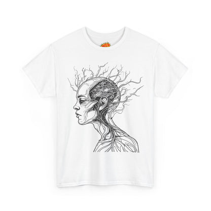 Anatomy Line Drawing Face Graphic Art Tee Shirt