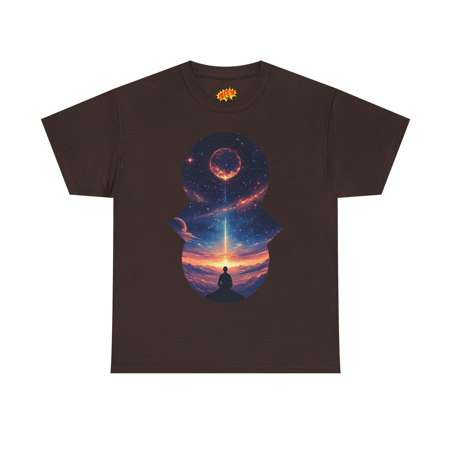 Cosmic Meditation w/Planet Space Graphic Art Tee Shirt *Multiple Colors*