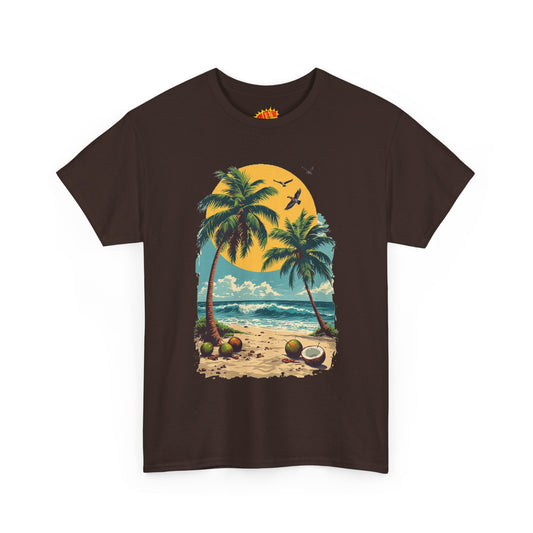 Vintage Style Tropical Graphic Tee Shirt *Multiple Colors*