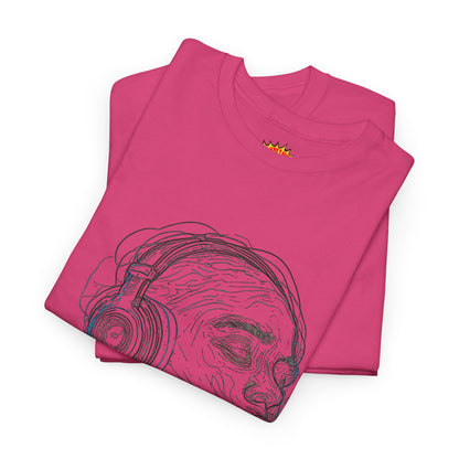 Line Drawing Portrait Graphic Music Art Tee Shirt