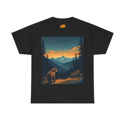 Mountain Bear Sunrise Scene T-Shirt