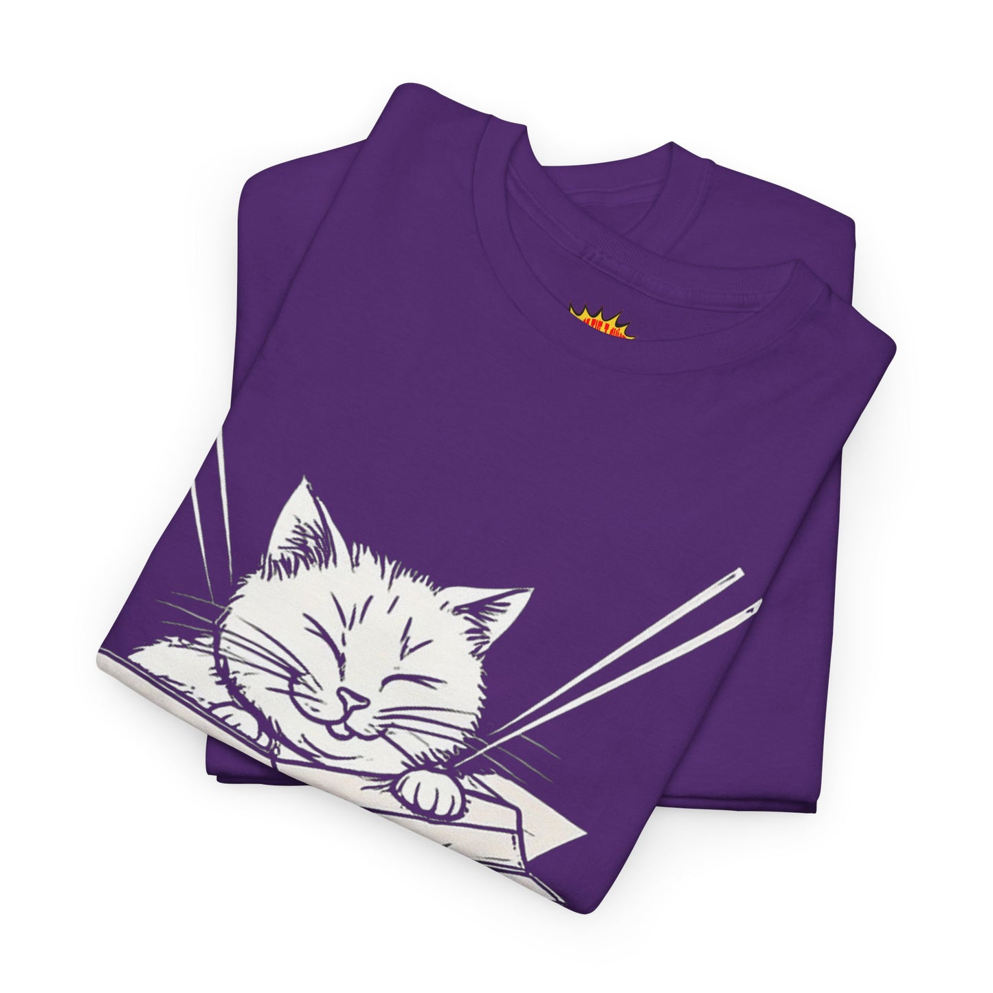 Cat w/Box + Yarn Ball Art Drawing Tee Shirt *Multiple Colors*