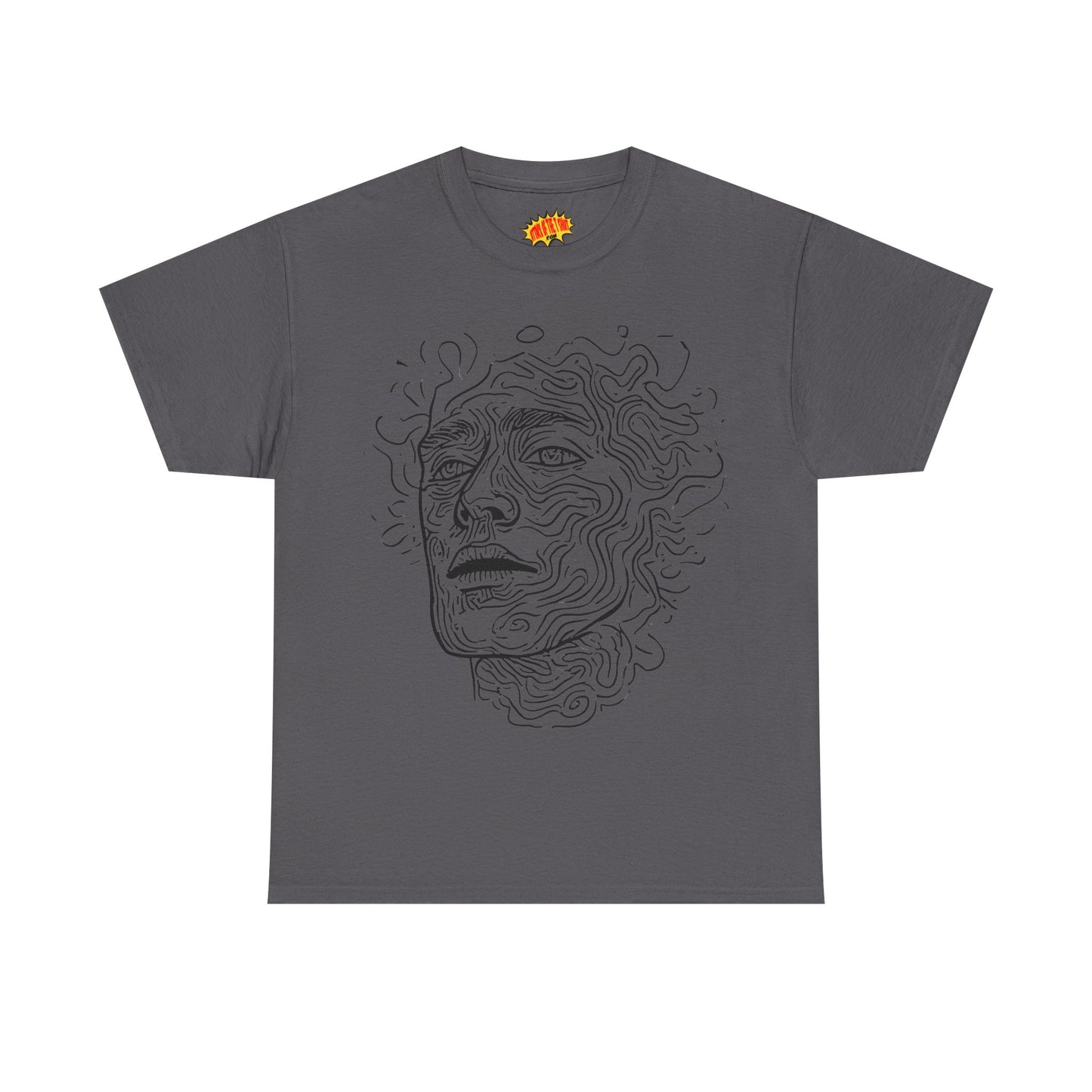 Human Face Line Drawing Portrait Graphic Art Tee Shirt *Multiple Colors*