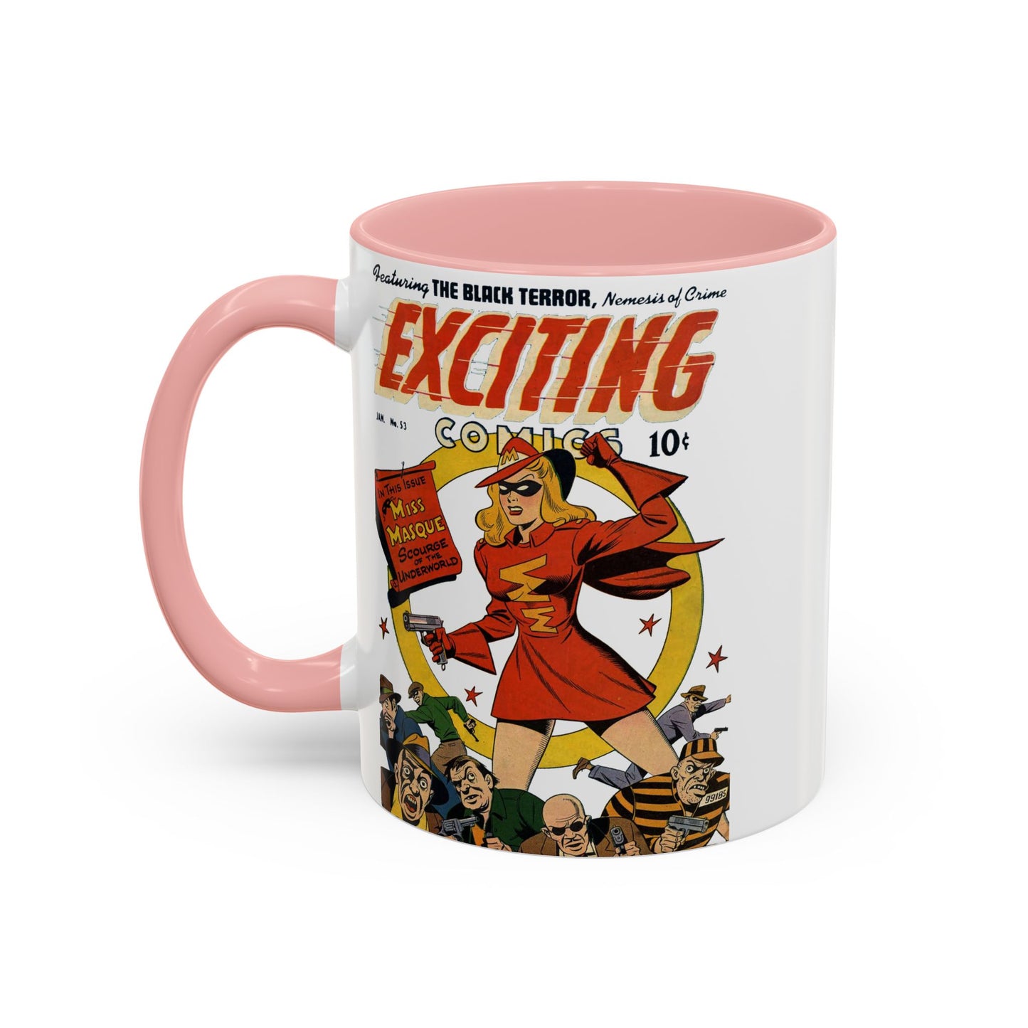 Exciting Comics #53 feat. Miss Masque Coffee Mug, - 11oz