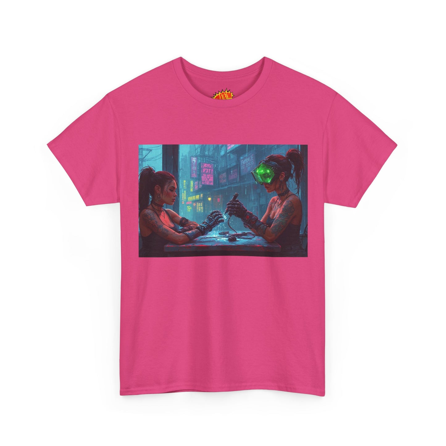 Cyberpunk Nail Salon Scene T-Shirt *Multiple Colors*