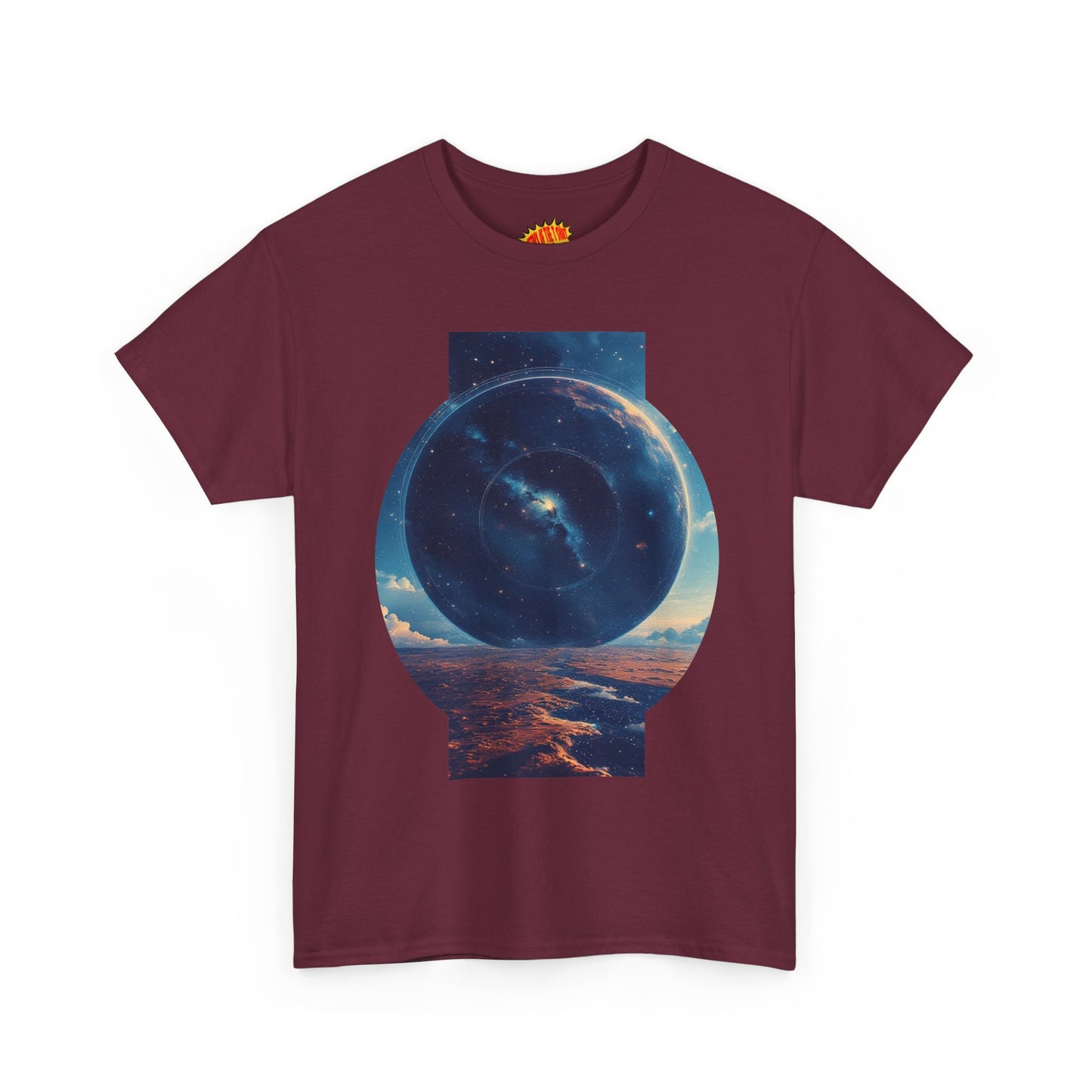 Round Galaxy Space Graphic Art Tee Shirt *Multiple Colors*