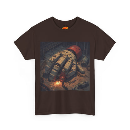 Anime Mech Factory Welder w/Giant Robot Hand T-Shirt