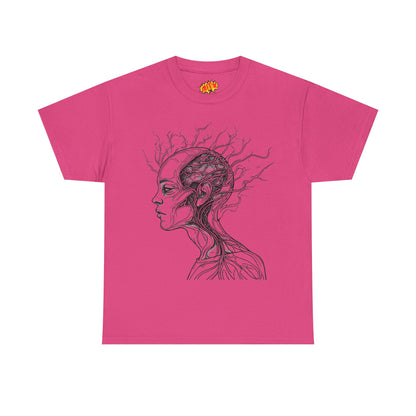 Anatomy Line Drawing Face Graphic Art Tee Shirt