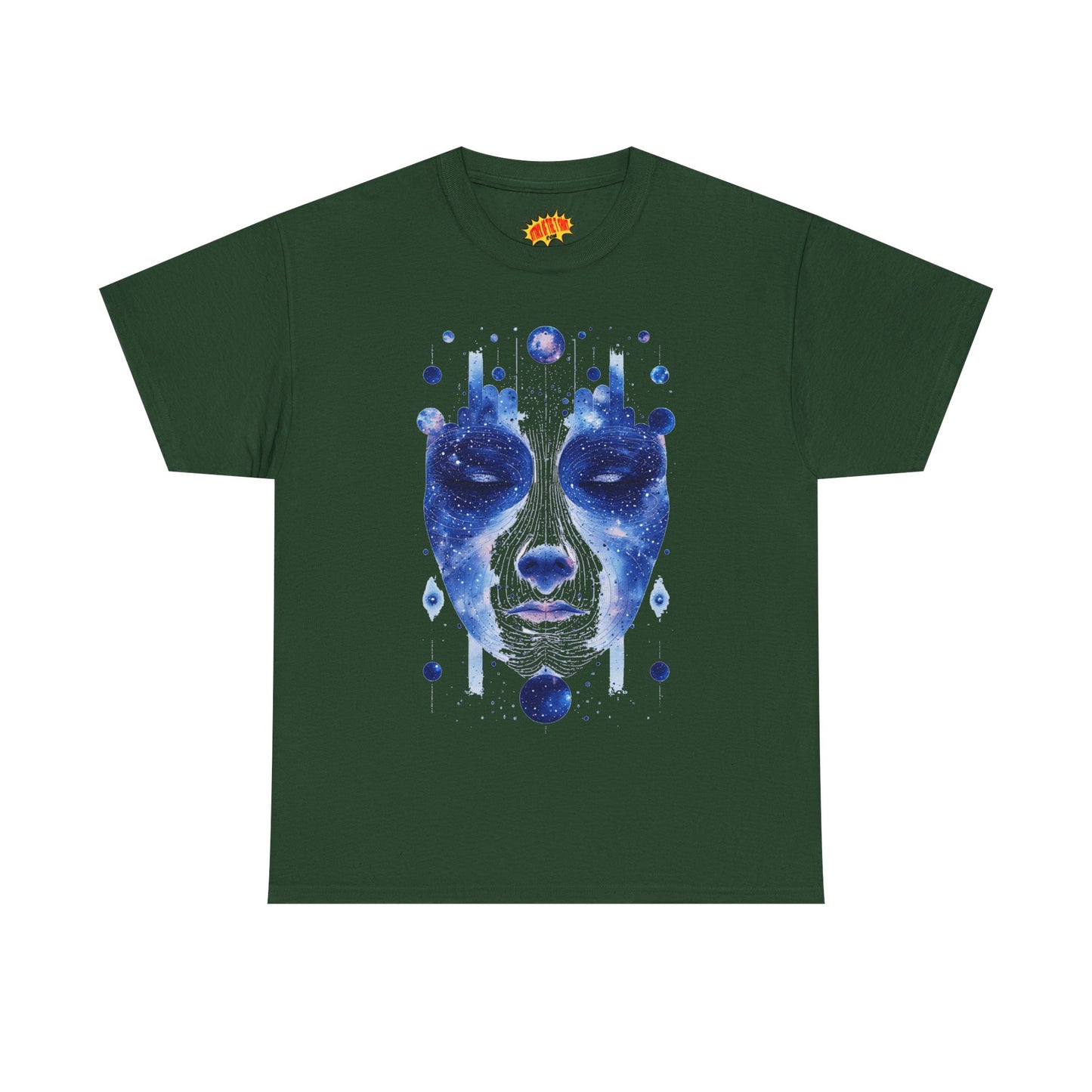 Cosmic Face Galaxy Graphic Space Art Tee Shirt *Multiple Colors*
