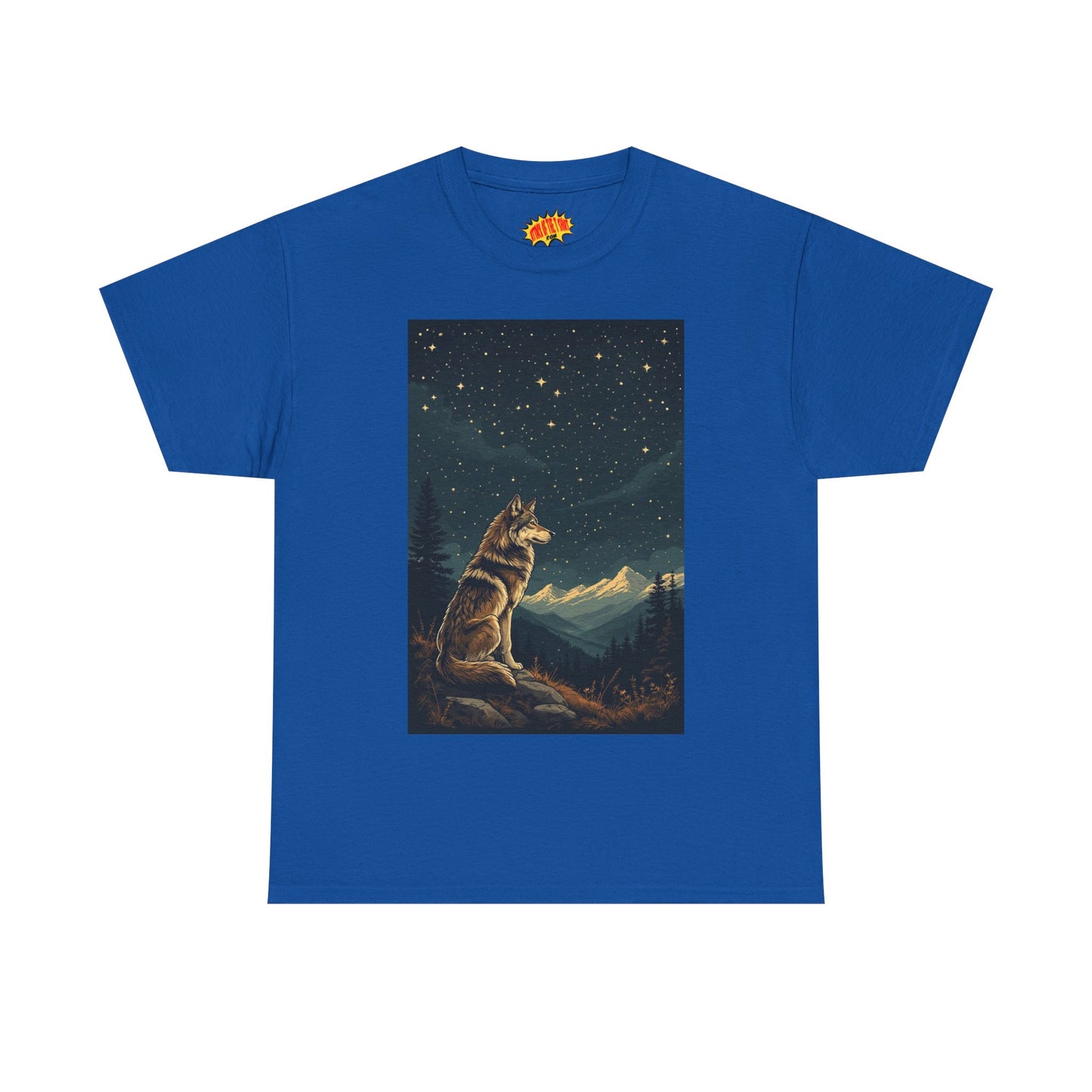 Mountain Wolf with Starry Night T-Shirt *Multiple Colors*