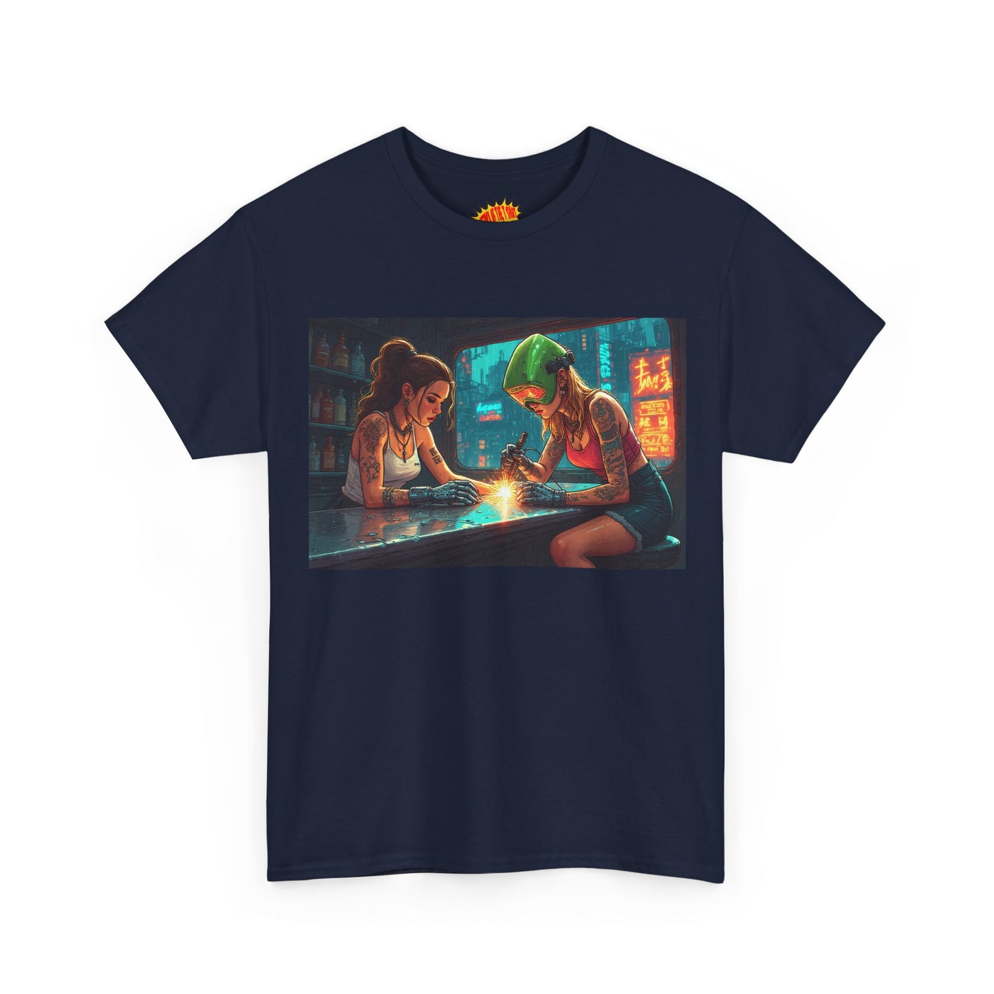Cyberpunk Robot Hand Repair Scene T-Shirt *Multiple Colors*