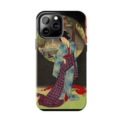 Oji Waterfall by Toyohara Chikanobu, 1890 iPhone Case *Many Sizes Available*