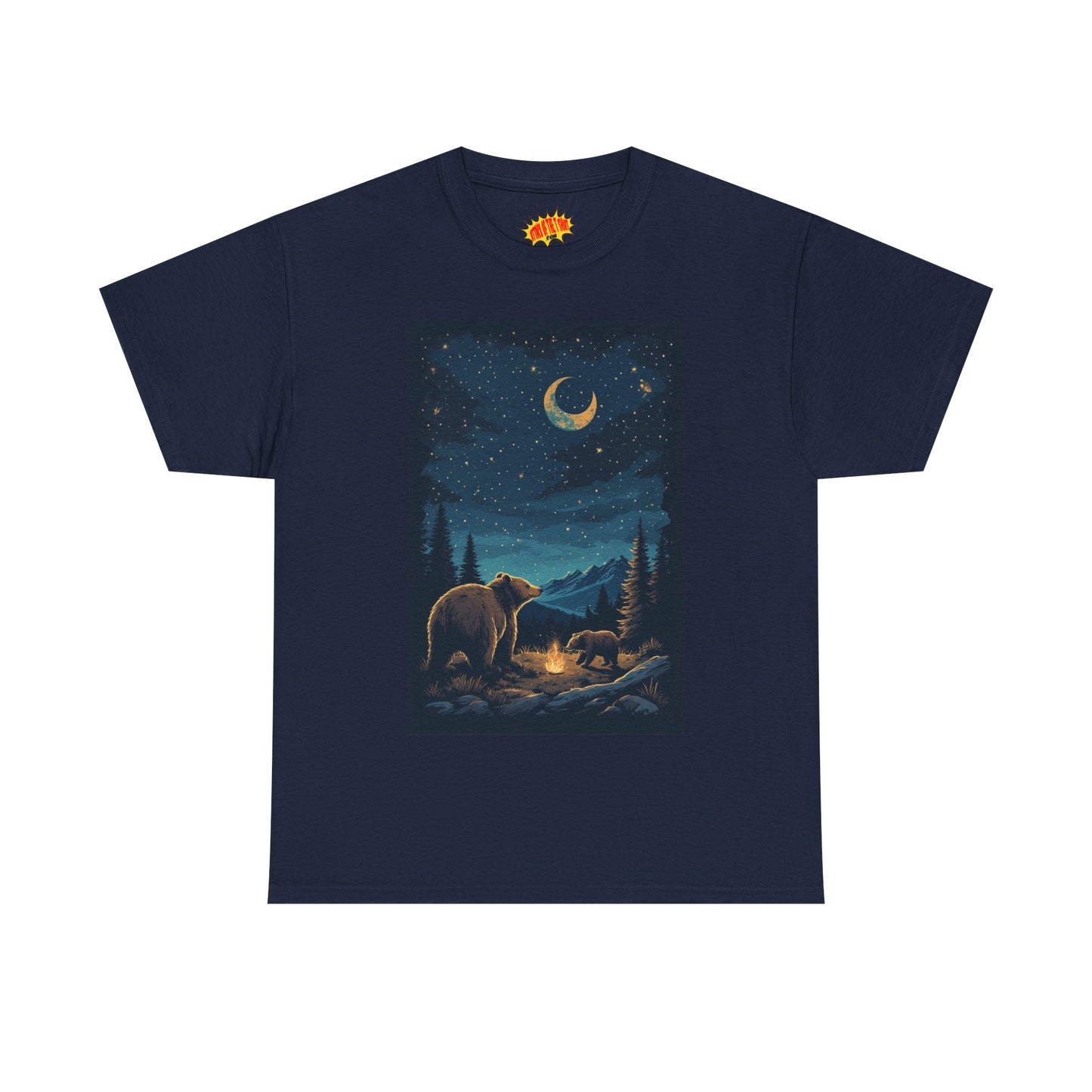 Grizzly Bear with Cub Night Scene T-Shirt *Multiple Colors*