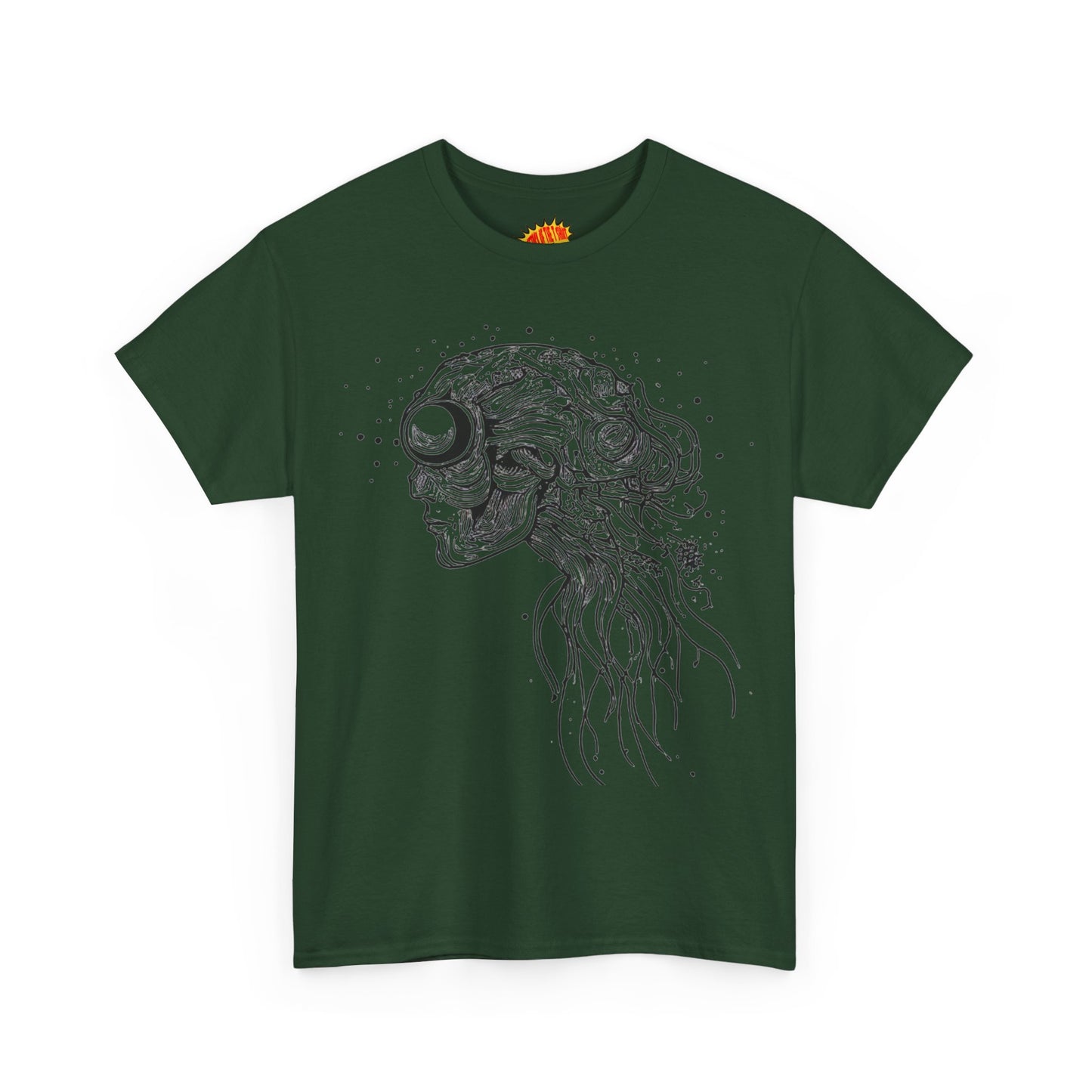 Humanoid Line Drawing Face Graphic Art Tee Shirt *Multiple Colors*