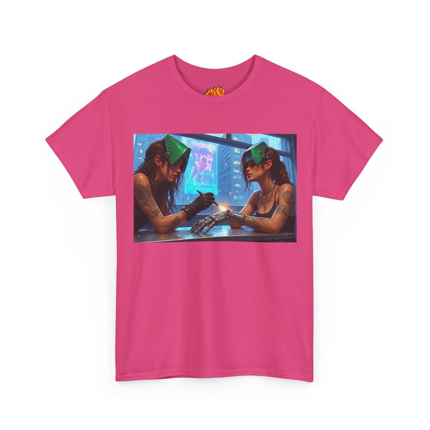 Cyberpunk Robot Hand Repair Scene T-Shirt *Multiple Colors*