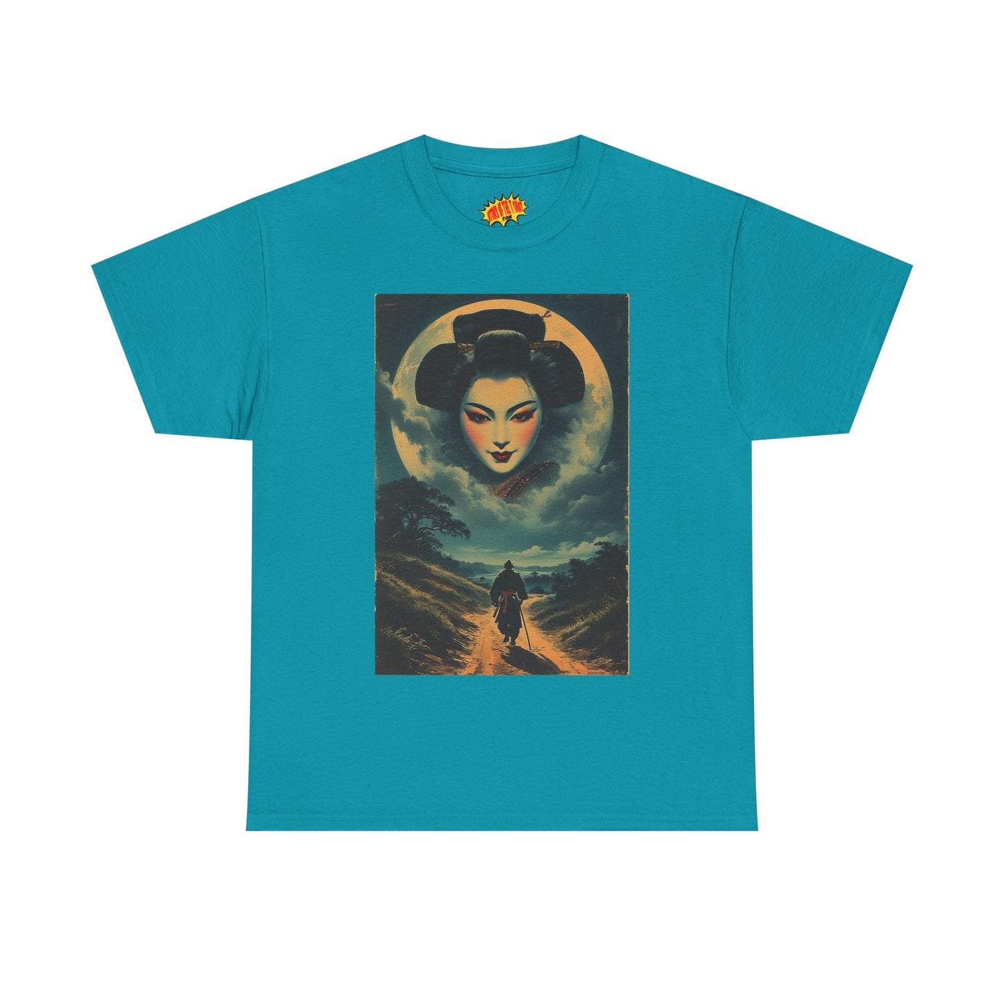 Walking Samurai w/Geisha Moon T-Shirt *Multiple Colors*