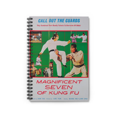 Magnificent Seven of Kung-Fu - Vintage Movie Poster Notebook