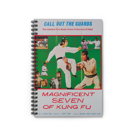 Magnificent Seven of Kung-Fu - Vintage Movie Poster Notebook