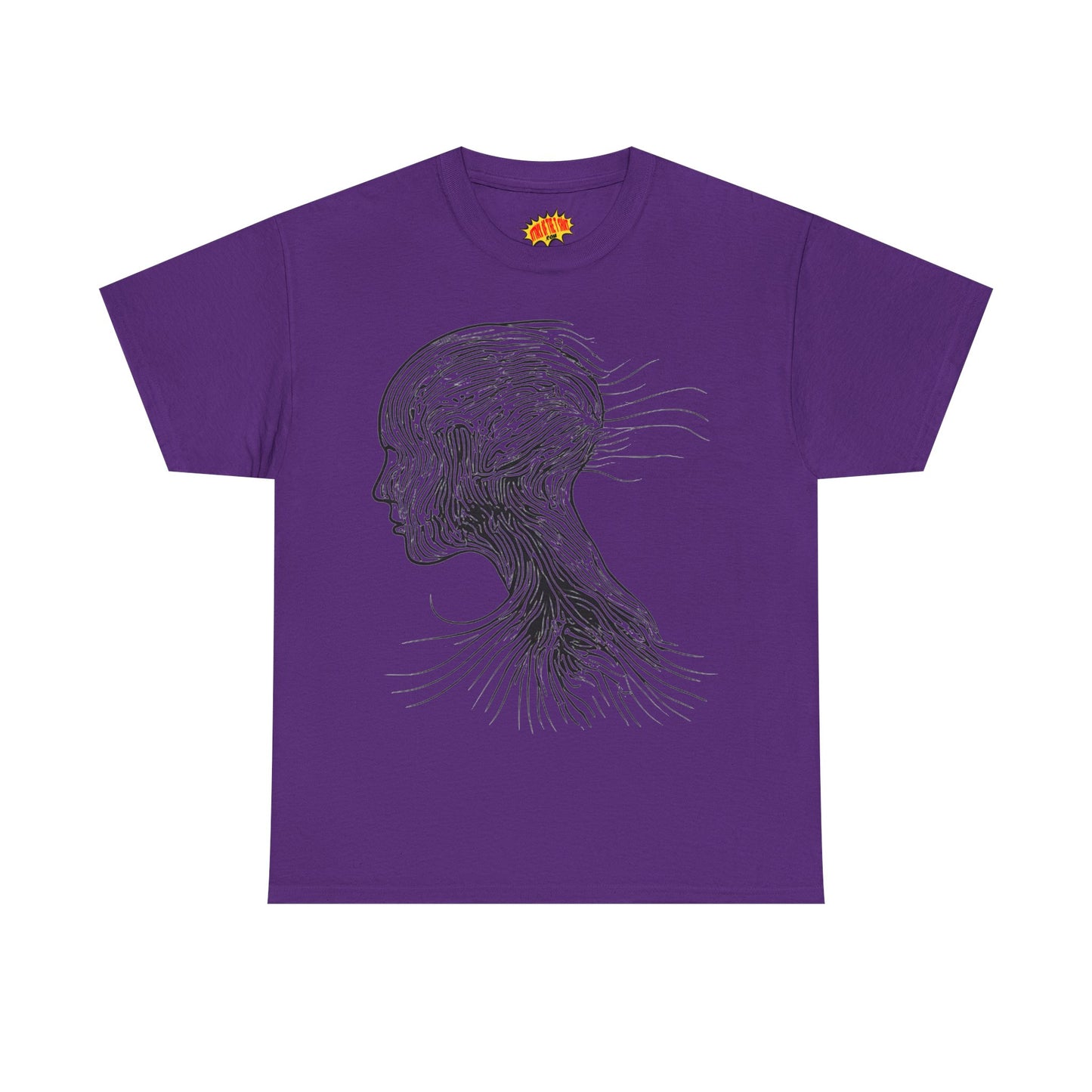 Face Silhouette Line Drawing Graphic Art Tee Shirt *Multiple Colors*