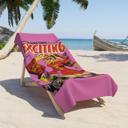 Miss Masque Beach Towel Pink