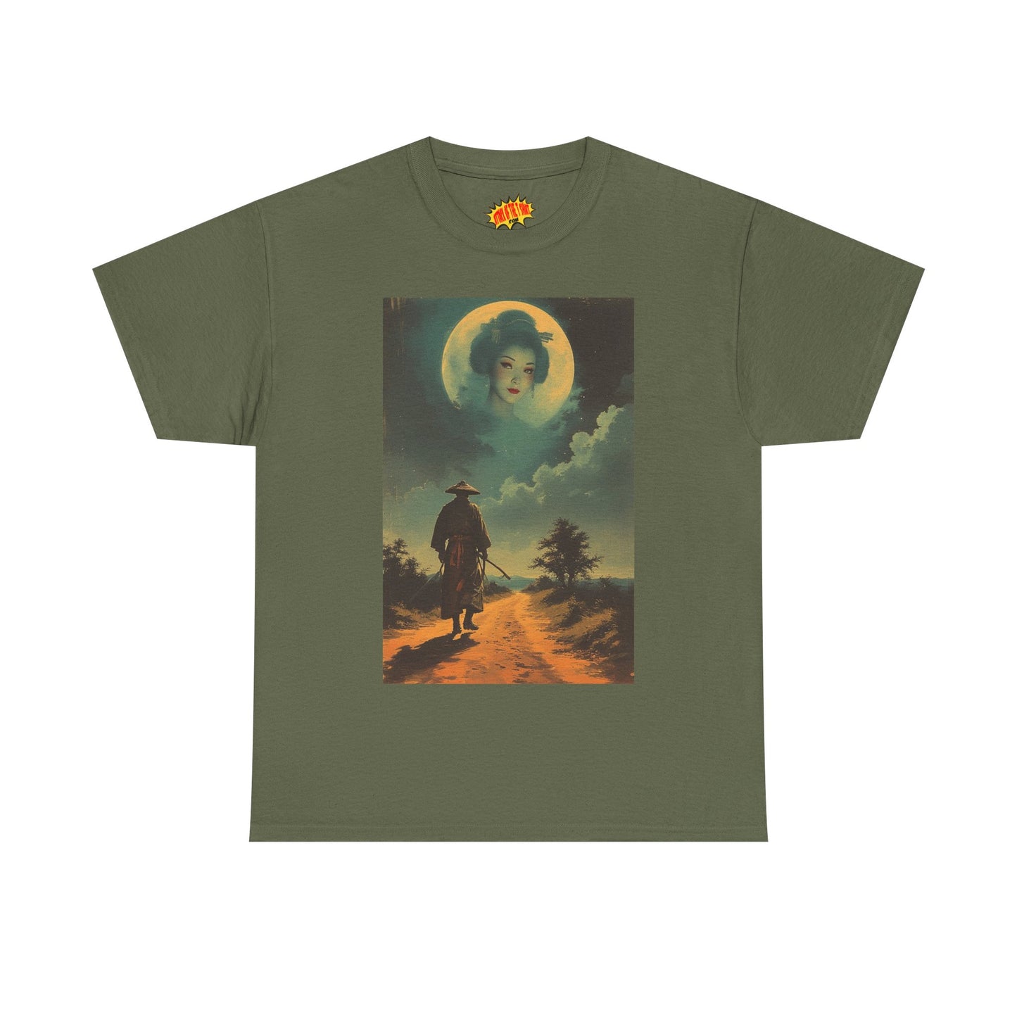 Walking Samurai w/Full Moon Woman T-Shirt *Multiple Colors*