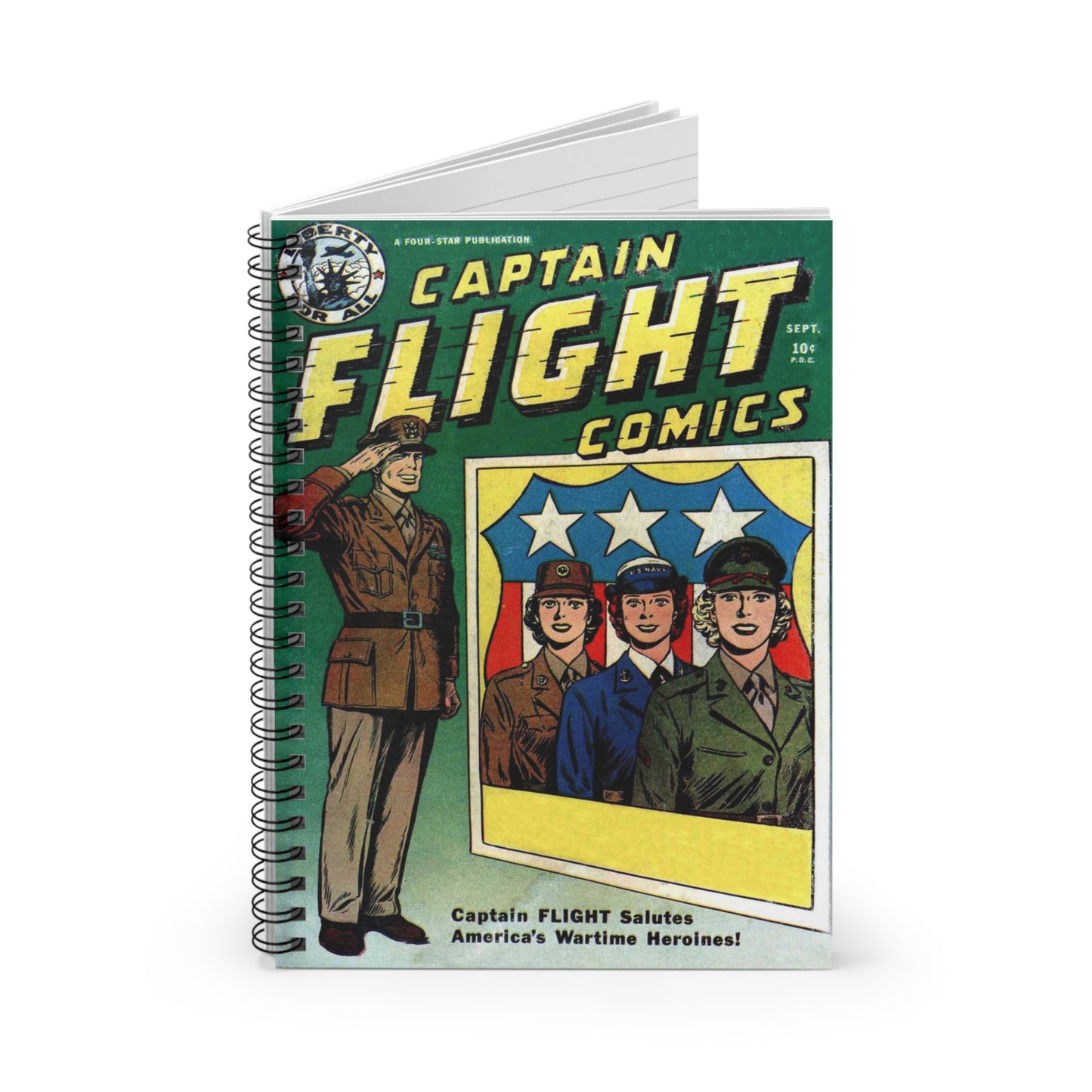 Captain Flight September Comic Cover Notebook