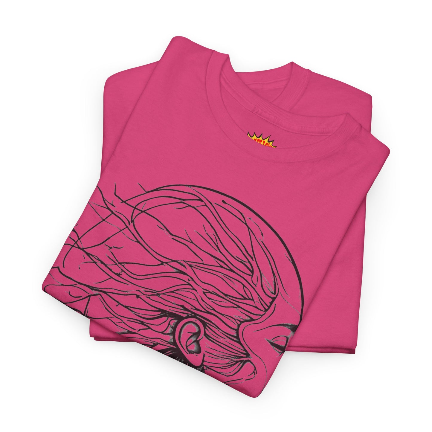 Flowing Line Drawing Face Graphic Art Tee Shirt *Multiple Colors*